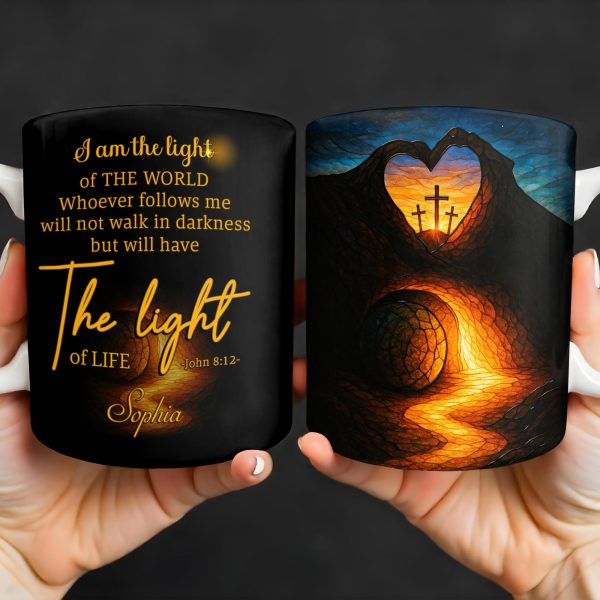 I Am The Light Of The World, Cross and Heart Coffee Mug - Personalized Custom Coffee Mug - FTH060_MG I Am The Light Of The World, Cross and Heart Coffee Mug - Personalized Custom Coffee Mug - FTH060_MG