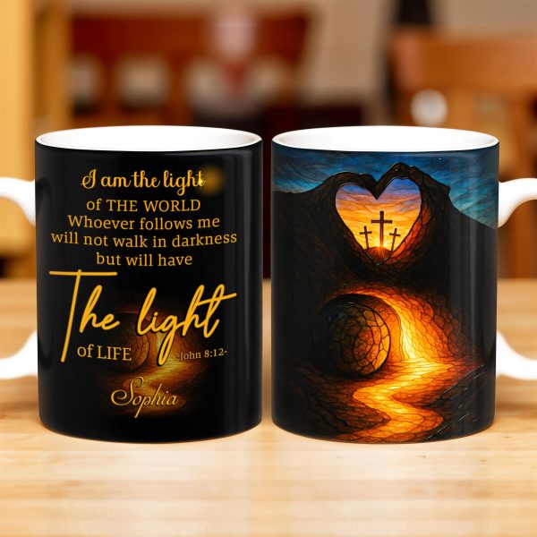 I Am The Light Of The World, Cross and Heart Coffee Mug - Personalized Custom Coffee Mug - FTH060_MG I Am The Light Of The World, Cross and Heart Coffee Mug - Personalized Custom Coffee Mug - FTH060_MG