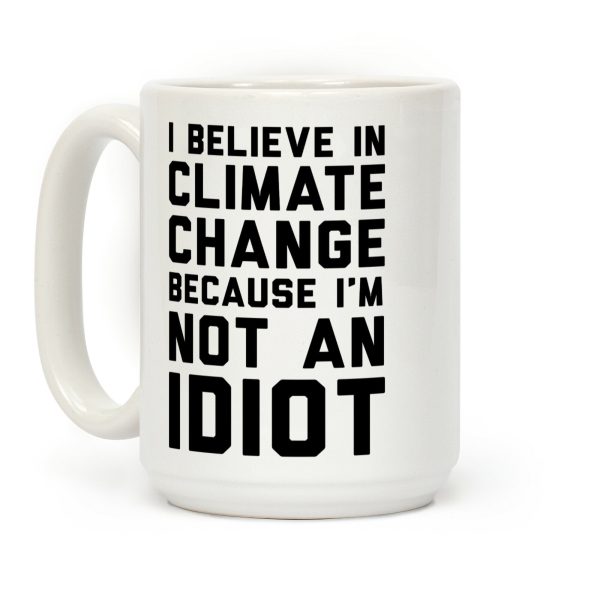 I Believe In Climate Change Because I'm Not An Idiot Coffee Mug I Believe In Climate Change Because I'm Not An Idiot Coffee Mug