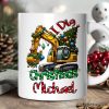 I Dig Christmas Personalized Mug, Christmas Kids Excavator Gifts with Custom Name I Dig Christmas Personalized Mug, Christmas Kids Excavator Gifts with Custom Name