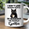 I Don't Like Morning People Personalized Mug, Sarcastic Black Cat Lover Gift With Custom Name I Don't Like Morning People Personalized Mug, Sarcastic Black Cat Lover Gift With Custom Name