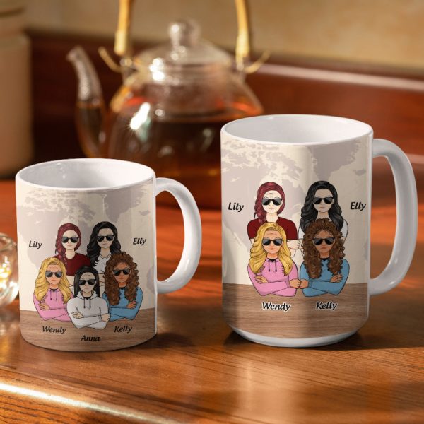 I Have Crazy Sisters - Gift For BFF - Personalized Custom White Edge-to-Edge Mug I Have Crazy Sisters - Gift For BFF - Personalized Custom White Edge-to-Edge Mug