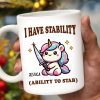 I Have Stability Ability To Stab With Cartoon Duck - Personalized Custom Coffee Mug - COL042_MG I Have Stability Ability To Stab With Cartoon Duck - Personalized Custom Coffee Mug - COL042_MG