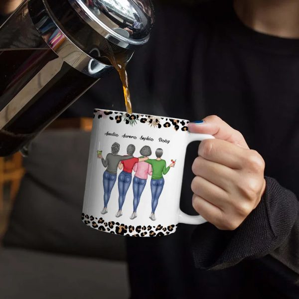I Hope We're Friends Until We Die Bestie - Personalized White Edge-to-Edge Mug