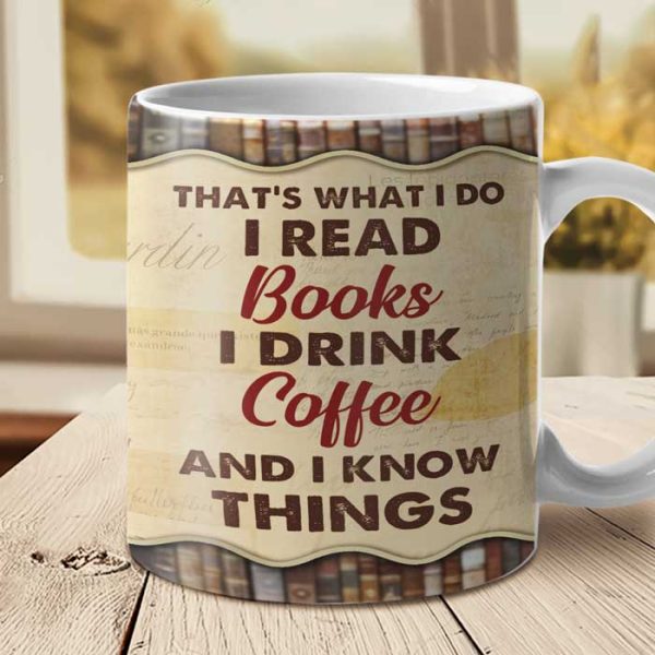 I Like Books And Coffee And Maybe 3 People - Personalized Mug I Like Books And Coffee And Maybe 3 People - Personalized Mug