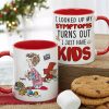 I Looked Up My Symptoms Turns Out I Just Have Kids, Personalized Mom White Mug, Accent, Wine Tumbler Gift For Mom