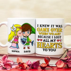 I Lost All My Hearts To You - Personalized Couple Mug - Gift For Couple 03NATN140623
