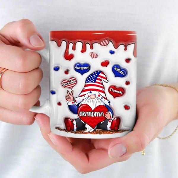 I Love Being Grandma - Family Personalized Custom 3D Inflated Effect Printed Mug - Gift For Mom, Grandma I Love Being Grandma - Family Personalized Custom 3D Inflated Effect Printed Mug - Gift For Mom, Grandma