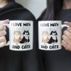 I Love Math And Cats - Personalized Mug I Love Math And Cats - Personalized Mug