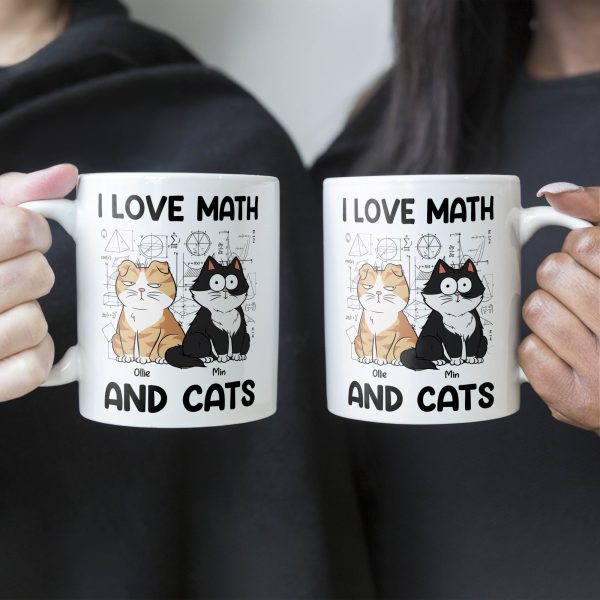I Love Math And Cats - Personalized Mug I Love Math And Cats - Personalized Mug