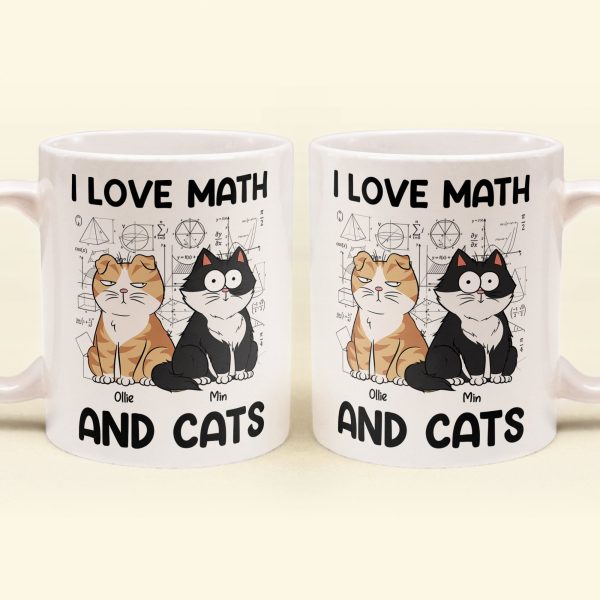 I Love Math And Cats - Personalized Mug I Love Math And Cats - Personalized Mug