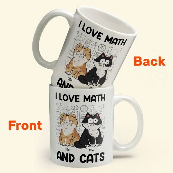 I Love Math And Cats - Personalized Mug I Love Math And Cats - Personalized Mug