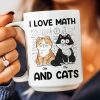 I Love Math And Cats - Personalized Mug I Love Math And Cats - Personalized Mug