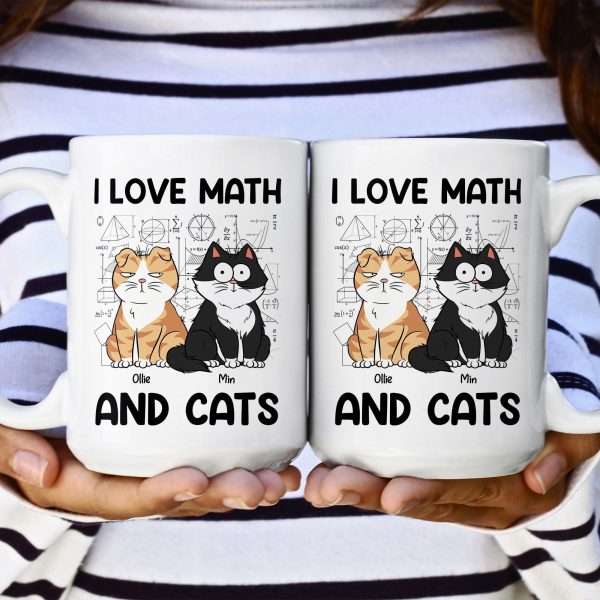 I Love Math And Cats - Personalized Mug I Love Math And Cats - Personalized Mug