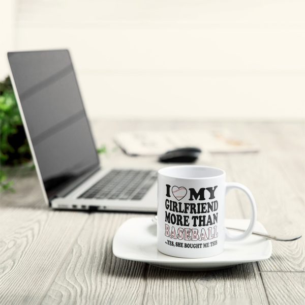 I Love My Girlfriend More Than Baseball - Personalized Mug I Love My Girlfriend More Than Baseball - Personalized Mug