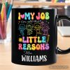 I Love My Job for All the Little Reasons Teacher Personalized Mug, Cute School Gift with Custom Name I Love My Job for All the Little Reasons Teacher Personalized Mug, Cute School Gift with Custom Name