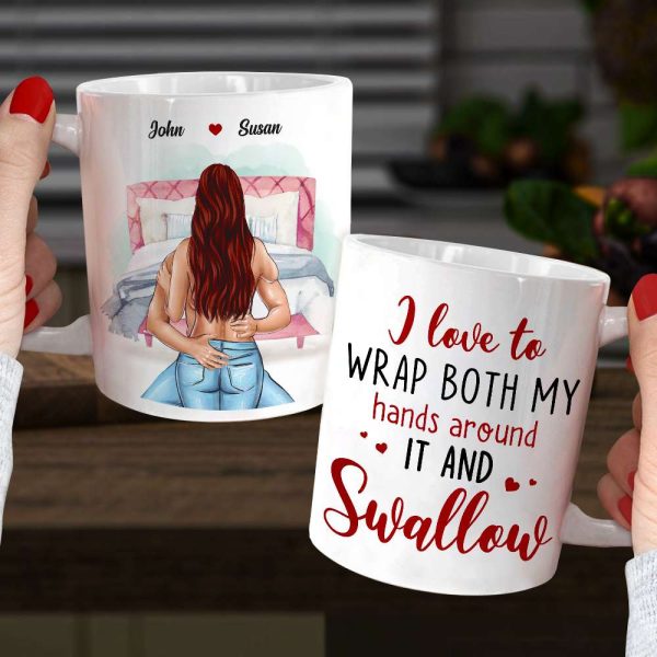 I Love To Wrap Both My Hand Personalized White Mug