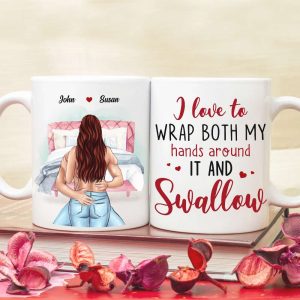 I Love To Wrap Both My Hand Personalized White Mug