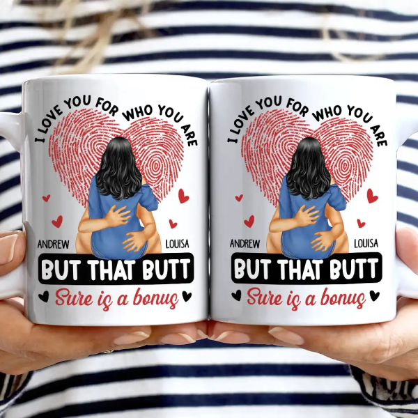 I Love You For Who You Are Hugging Couple - Personalized Mug I Love You For Who You Are Hugging Couple - Personalized Mug