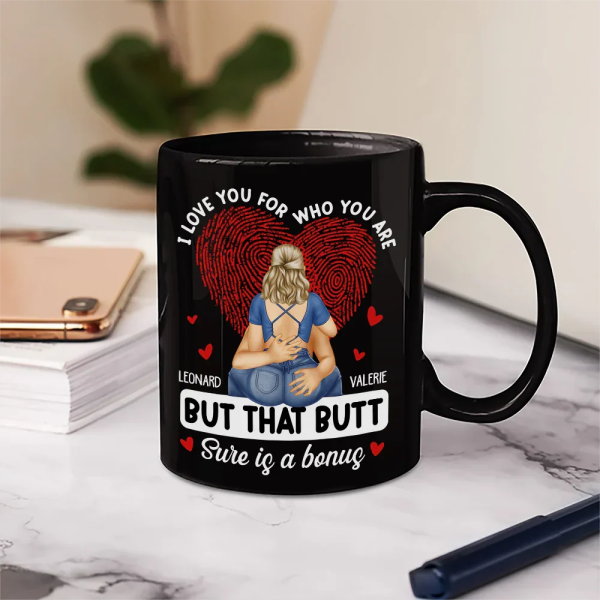 I Love You For Who You Are Hugging Couple - Personalized Mug I Love You For Who You Are Hugging Couple - Personalized Mug