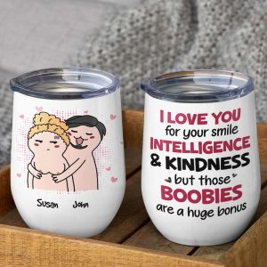 I Love You For Your Smile, Personalized Mug, Wine Tumbler, Accent Mug Couple Gifts