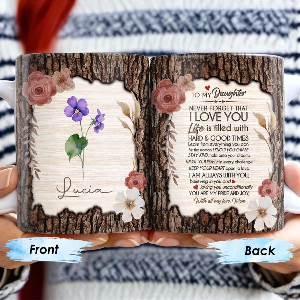 I Love You Life Is Filled With Hard & Good Times Tree Bark And Flowers Design - Personalized Custom Coffee Mug - DAU107_MG I Love You Life Is Filled With Hard & Good Times Tree Bark And Flowers Design - Personalized Custom Coffee Mug - DAU107_MG