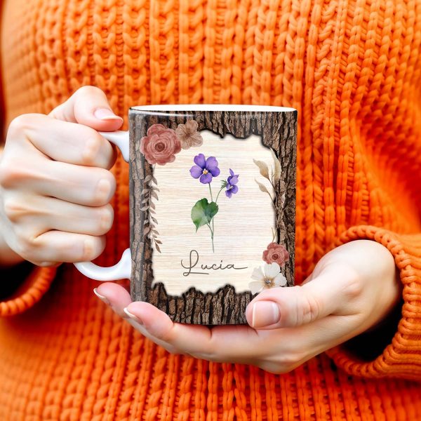 I Love You Life Is Filled With Hard & Good Times Tree Bark And Flowers Design - Personalized Custom Coffee Mug - DAU107_MG I Love You Life Is Filled With Hard & Good Times Tree Bark And Flowers Design - Personalized Custom Coffee Mug - DAU107_MG