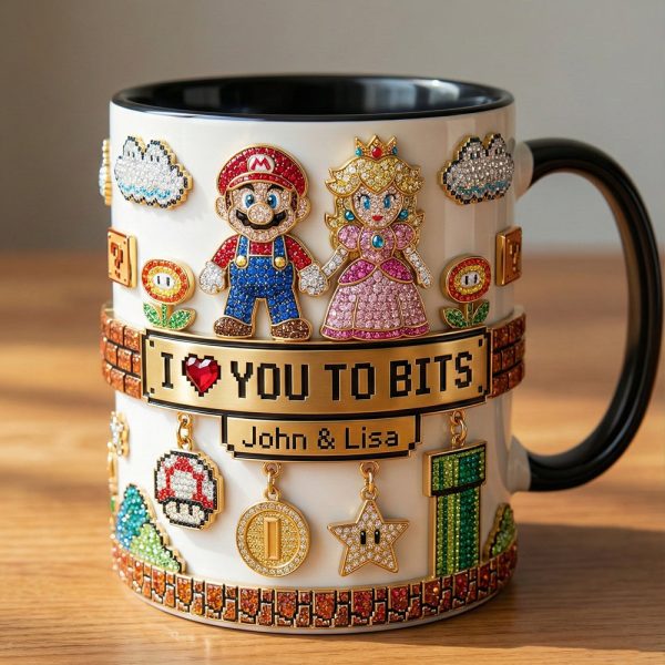 I Love You To Bits - Personalized Accent Mug - Gift For Couples, Movie Fans NL122 I Love You To Bits - Personalized Accent Mug - Gift For Couples, Movie Fans NL122
