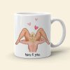I Love You With My Hole Heart And This Too Personalized Funny Coffee Mug Gift For Couple I Love You With My Hole Heart And This Too Personalized Funny Coffee Mug Gift For Couple