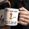 I May Look Calm, Rooster Design - Personalized Custom Coffee Mug - COL116_MG I May Look Calm, Rooster Design - Personalized Custom Coffee Mug - COL116_MG
