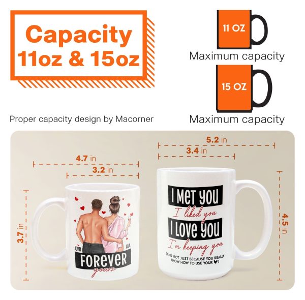 I Met You I Liked You I Loved You Forever Yours - Personalized Mug