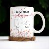 I Miss Your Loving Face With Heart String And Floral Design - Personalized Custom Coffee Mug - CPL209_MG I Miss Your Loving Face With Heart String And Floral Design - Personalized Custom Coffee Mug - CPL209_MG