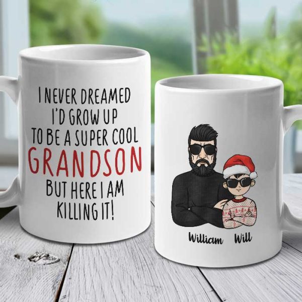 I Never Dreamed I'd Grow Up To Be A Super Cool Grandson - Personalized Mug I Never Dreamed I'd Grow Up To Be A Super Cool Grandson - Personalized Mug