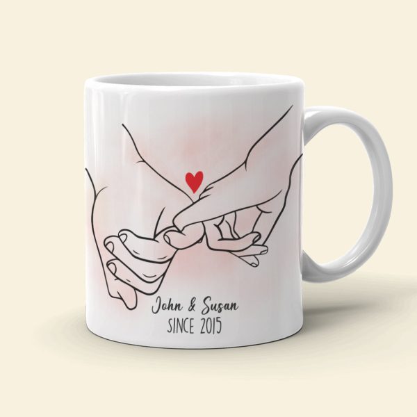 I Pinky Promise To Always Be By Your Side Personalized Couple Mug, Gift For Couple I Pinky Promise To Always Be By Your Side Personalized Couple Mug, Gift For Couple