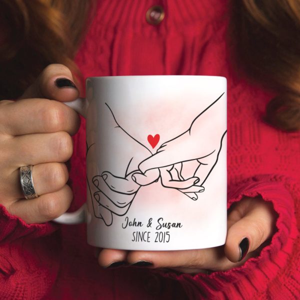 I Pinky Promise To Always Be By Your Side Personalized Couple Mug, Gift For Couple I Pinky Promise To Always Be By Your Side Personalized Couple Mug, Gift For Couple