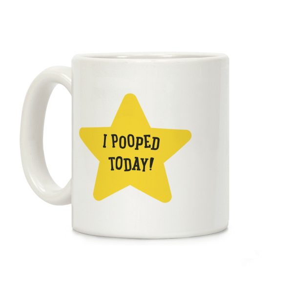I Pooped Today Gold Star Coffee Mug I Pooped Today Gold Star Coffee Mug