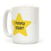 I Pooped Today Gold Star Coffee Mug I Pooped Today Gold Star Coffee Mug