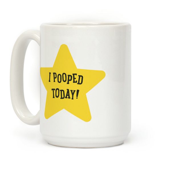 I Pooped Today Gold Star Coffee Mug I Pooped Today Gold Star Coffee Mug