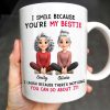 I Smile Because You're My Bestie, Two Girls Sitting - Personalized Custom Coffee Mug - BST387_MG I Smile Because You're My Bestie, Two Girls Sitting - Personalized Custom Coffee Mug - BST387_MG