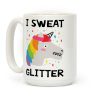I Sweat Glitter Unicorn Coffee Mug
