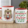 I Wanna Let Him Unwrap Me, Personalized Naughty Couple Accent Mug, Gift For Christmas I Wanna Let Him Unwrap Me, Personalized Naughty Couple Accent Mug, Gift For Christmas