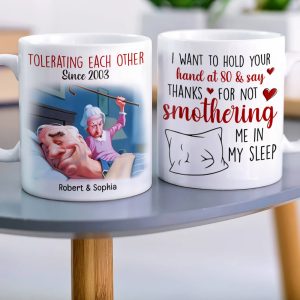 I Want To Hold your Hand At 80-Personalized Coffee Mug- Gift For Him/ Gift For Her- Couple Coffee Mug