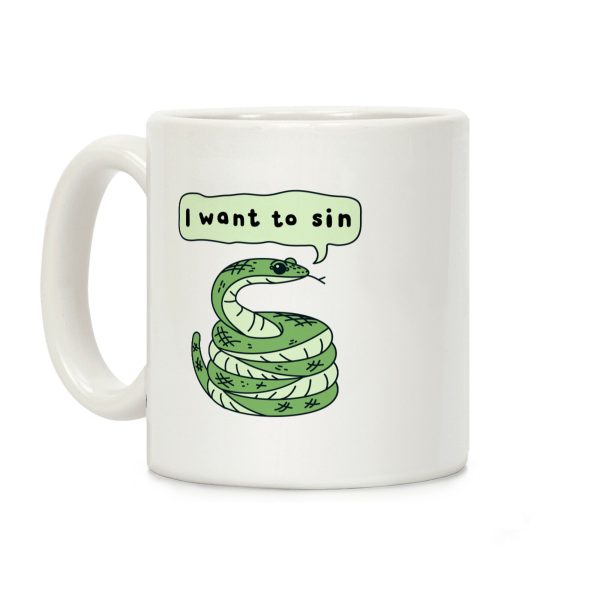 I Want To Sin Ominous Snake Coffee Mug I Want To Sin Ominous Snake Coffee Mug