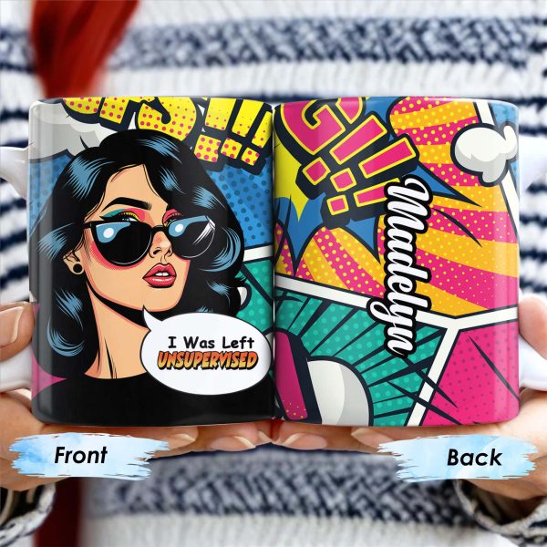 I Was Left Unsupervised Comic Pop Art Style Mug - Personalized Custom Coffee Mug - DTG005_MG I Was Left Unsupervised Comic Pop Art Style Mug - Personalized Custom Coffee Mug - DTG005_MG