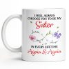 I Will Always Choose You To Be My Sister - Personalized Custom Coffee Mug - SIS008_MG I Will Always Choose You To Be My Sister - Personalized Custom Coffee Mug - SIS008_MG