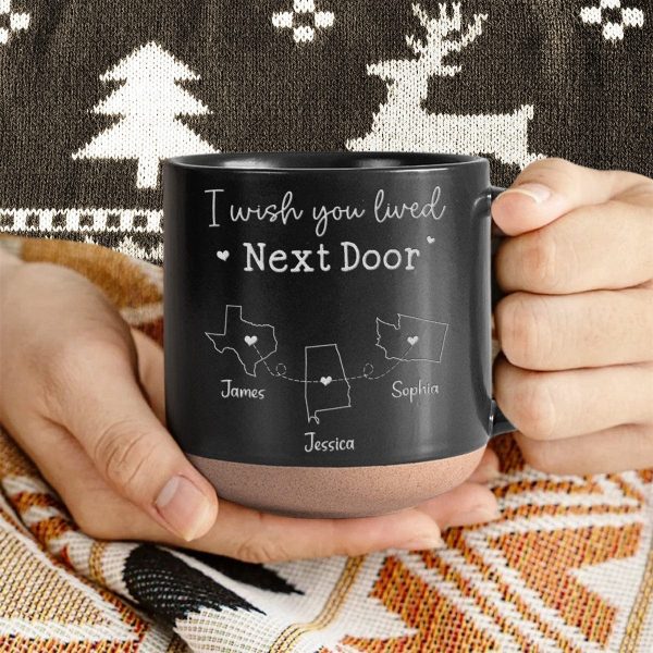 I Wish We Lived Closer Bestie Personalized Gift Engraved Pottery Mug HA75 891550