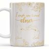I Wish We Lived Closer With Flowers And Map Design - Personalized Custom Coffee Mug - BST181_MG I Wish We Lived Closer With Flowers And Map Design - Personalized Custom Coffee Mug - BST181_MG