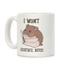 I Won't Hesitate, Bitch Hamster Coffee Mug I Won't Hesitate, Bitch Hamster Coffee Mug