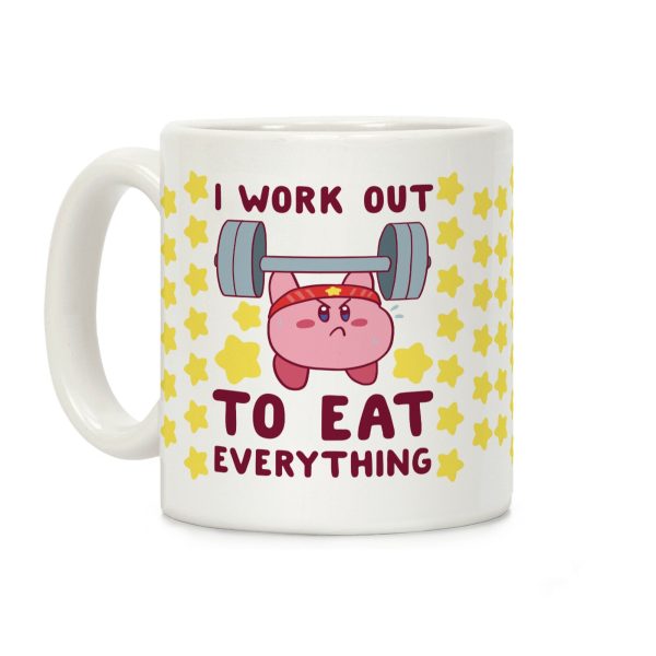 I Work Out to Eat Everything (Kirby) Coffee Mug I Work Out to Eat Everything (Kirby) Coffee Mug