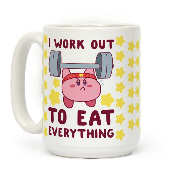 I Work Out to Eat Everything (Kirby) Coffee Mug I Work Out to Eat Everything (Kirby) Coffee Mug
